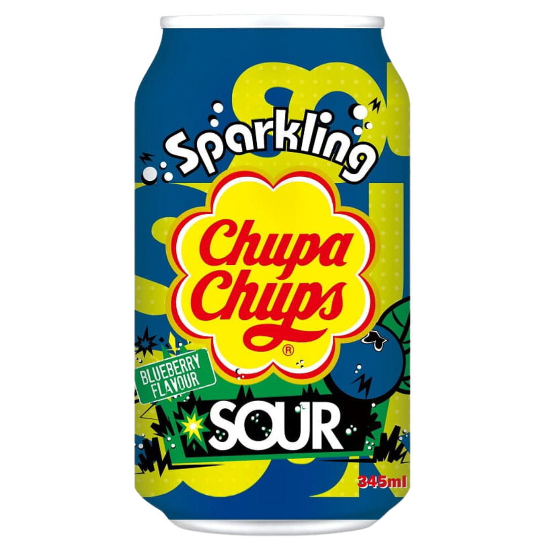 Газировка - Chupa Chups - Sour Blueberry - 345 мл ЖБ