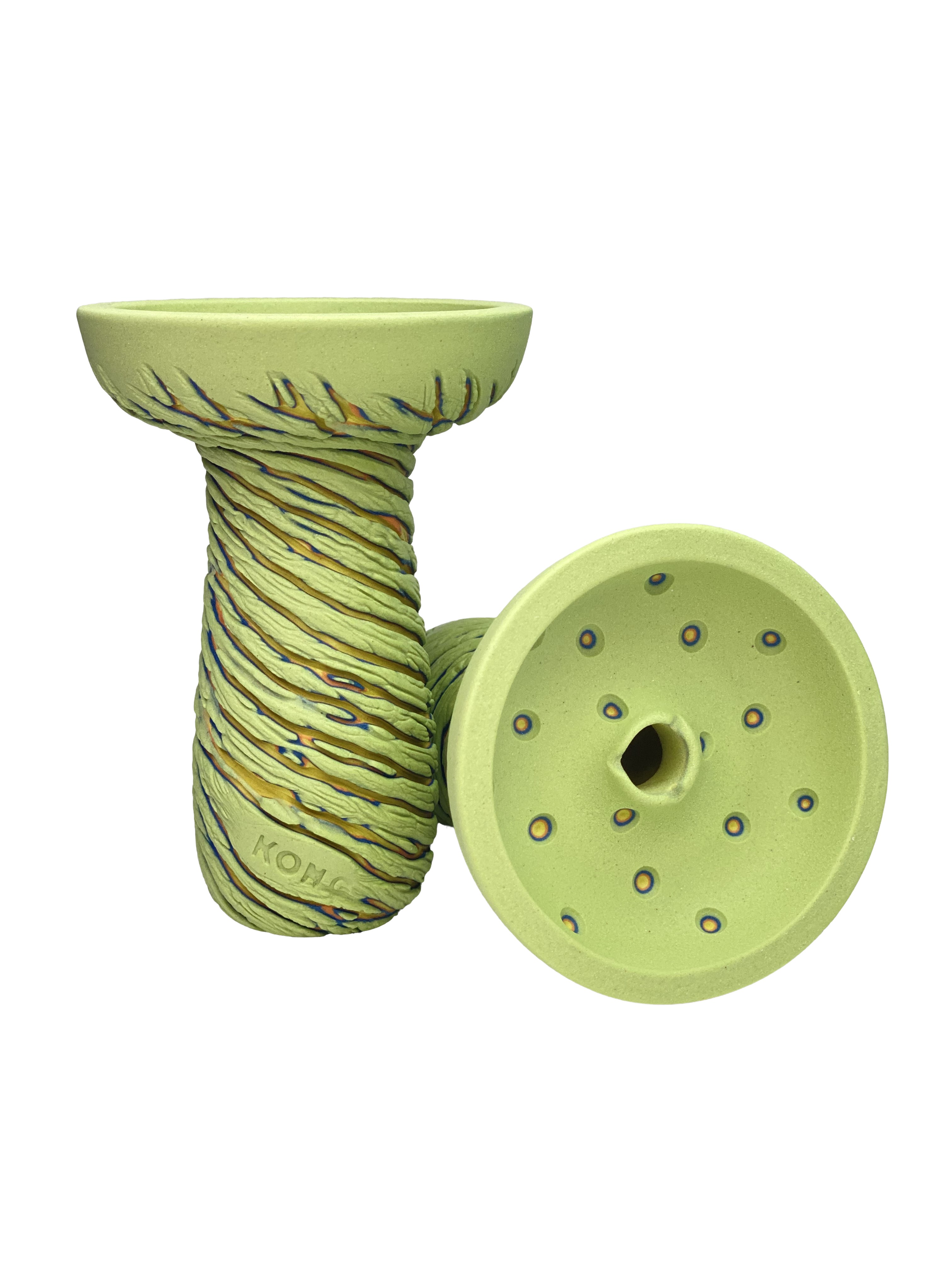 Чаша для кальяна - Kong - Phunnel Lava WHITE GREEN ( фанэл )