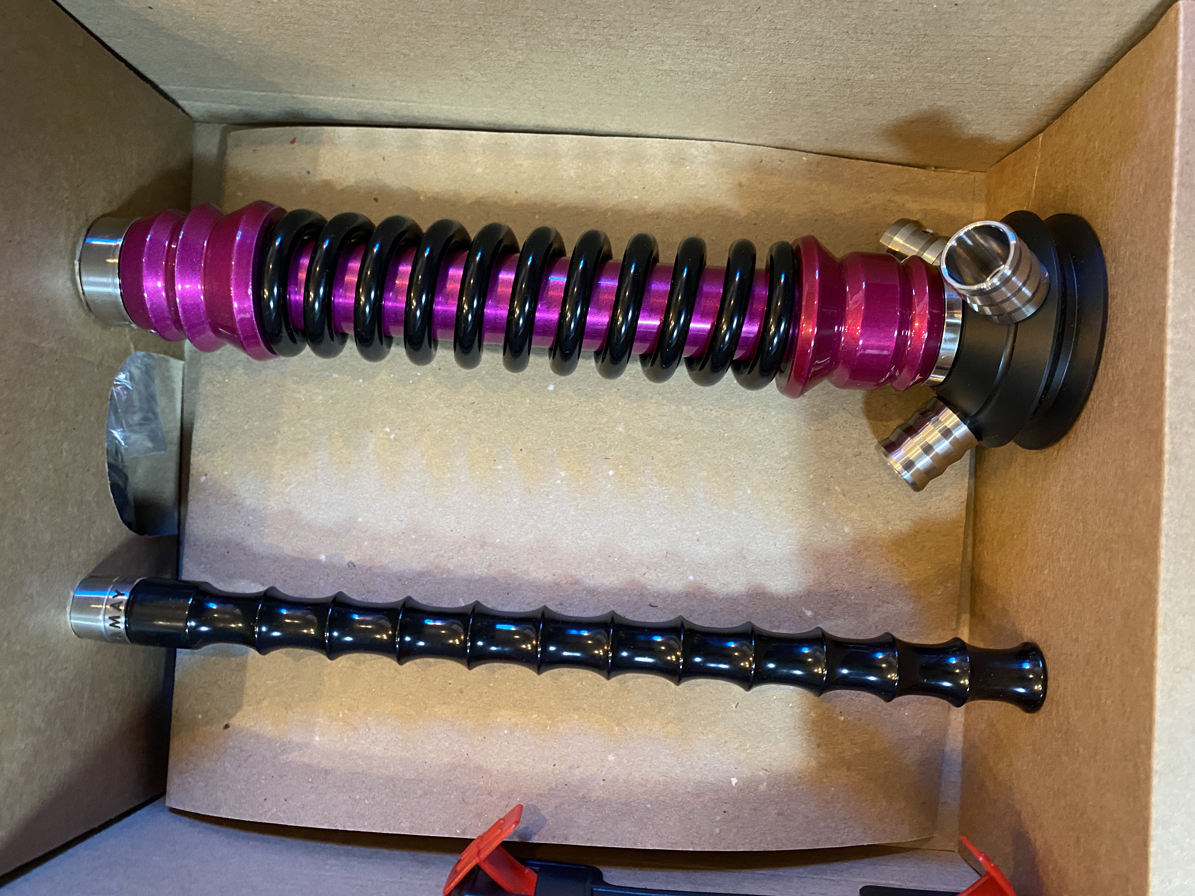 Кальян - Mamay - Coilovers Mini - ( Фиолетовая шахта - Черная спираль  )