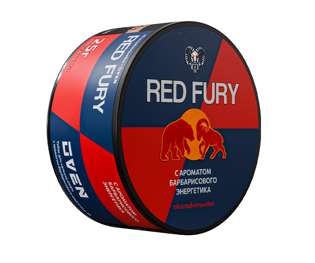 Табак для кальяна - Oven - Red Fury ( с ароматом барбарисовый энергетик ) - 25 г