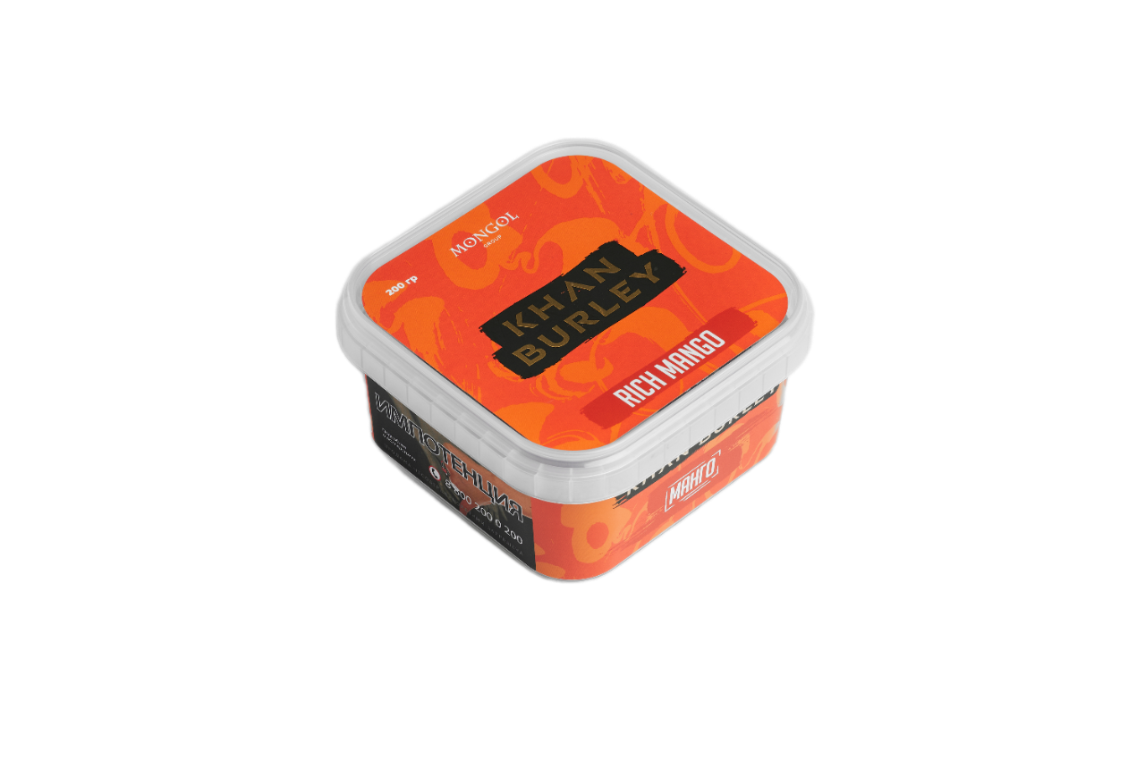 Табак для кальян - Khan Burley - RICH MANGO ( с ароматом спелый манго ) - 200г