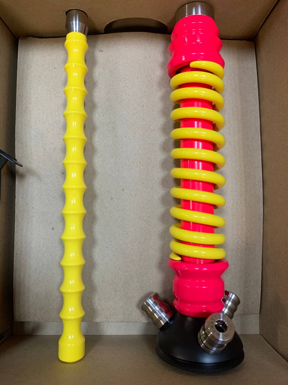 Кальян - Mamay - Coilovers Mini - ( Розовый флюр спираль - желтая спираль ) 2.24