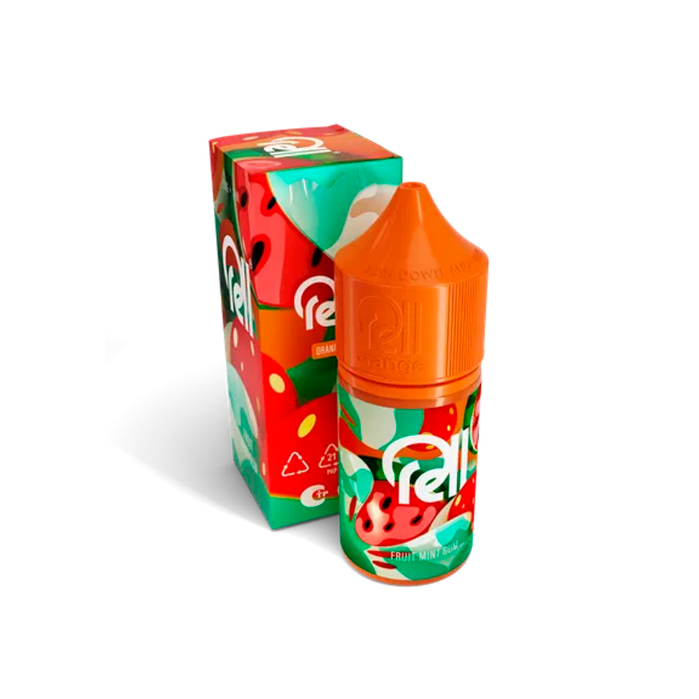 Жидкость для ЭСДН RELL ORANGE - Fruit Mint Gum ( с ароматом фруктовая мятная жвачка ) - 10 мл / 18 мг/см3