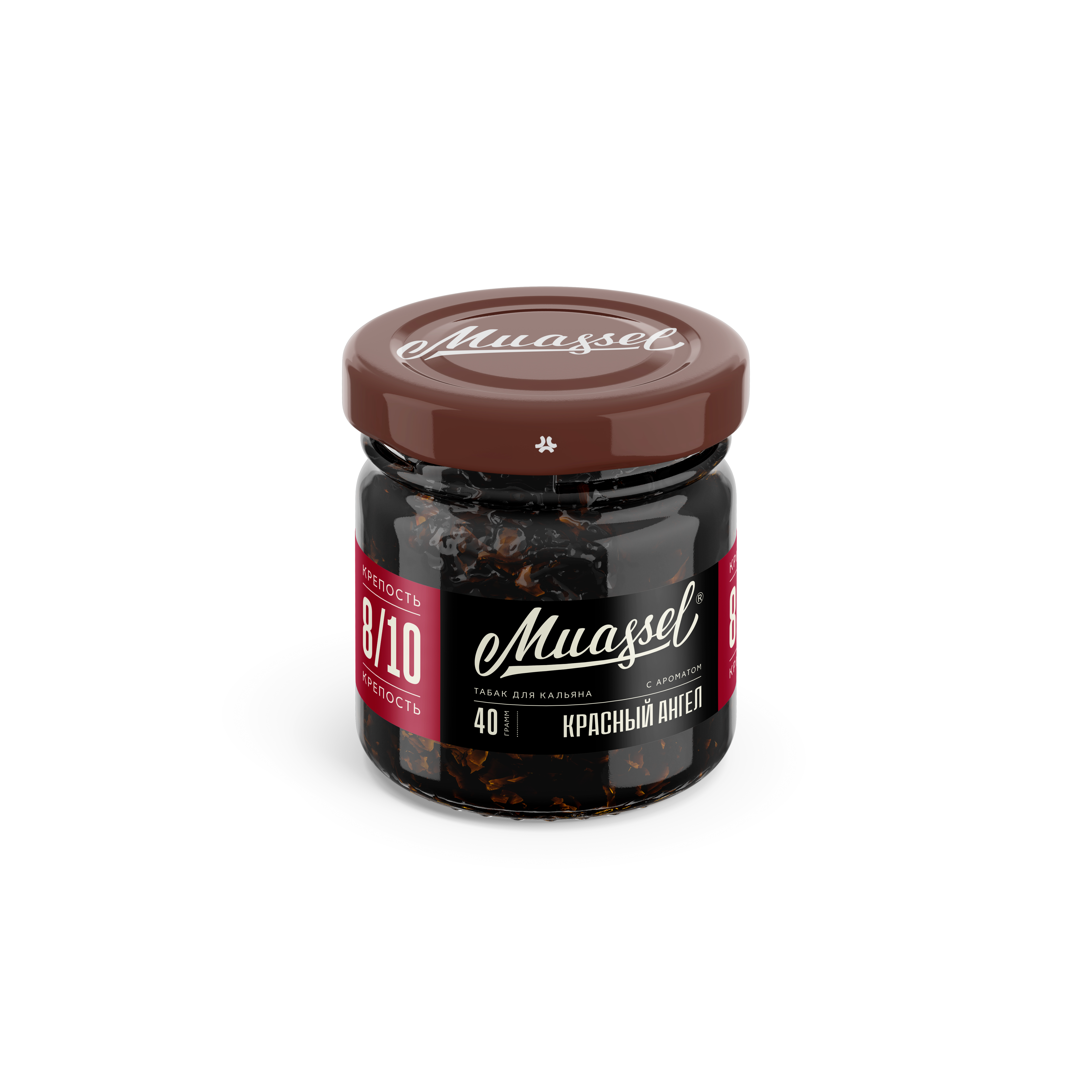 Табак для кальяна - Muassel extra strong 8/10 - Красный ангел ( с ароматом клубника, цитрус ) - 40 г