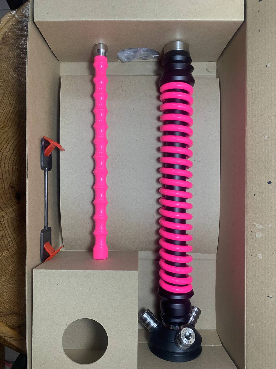 Кальян - Mamay - Coilovers - ( Черная шахта - розовый лак спираль ) 1.28