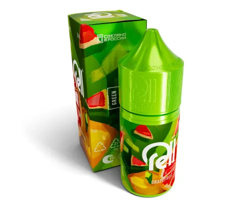 Жидкость для ЭСДН RELL GREEN - Grapefruit ( с ароматом грейпфрут ) - 10 мл / 18 мг/см3
