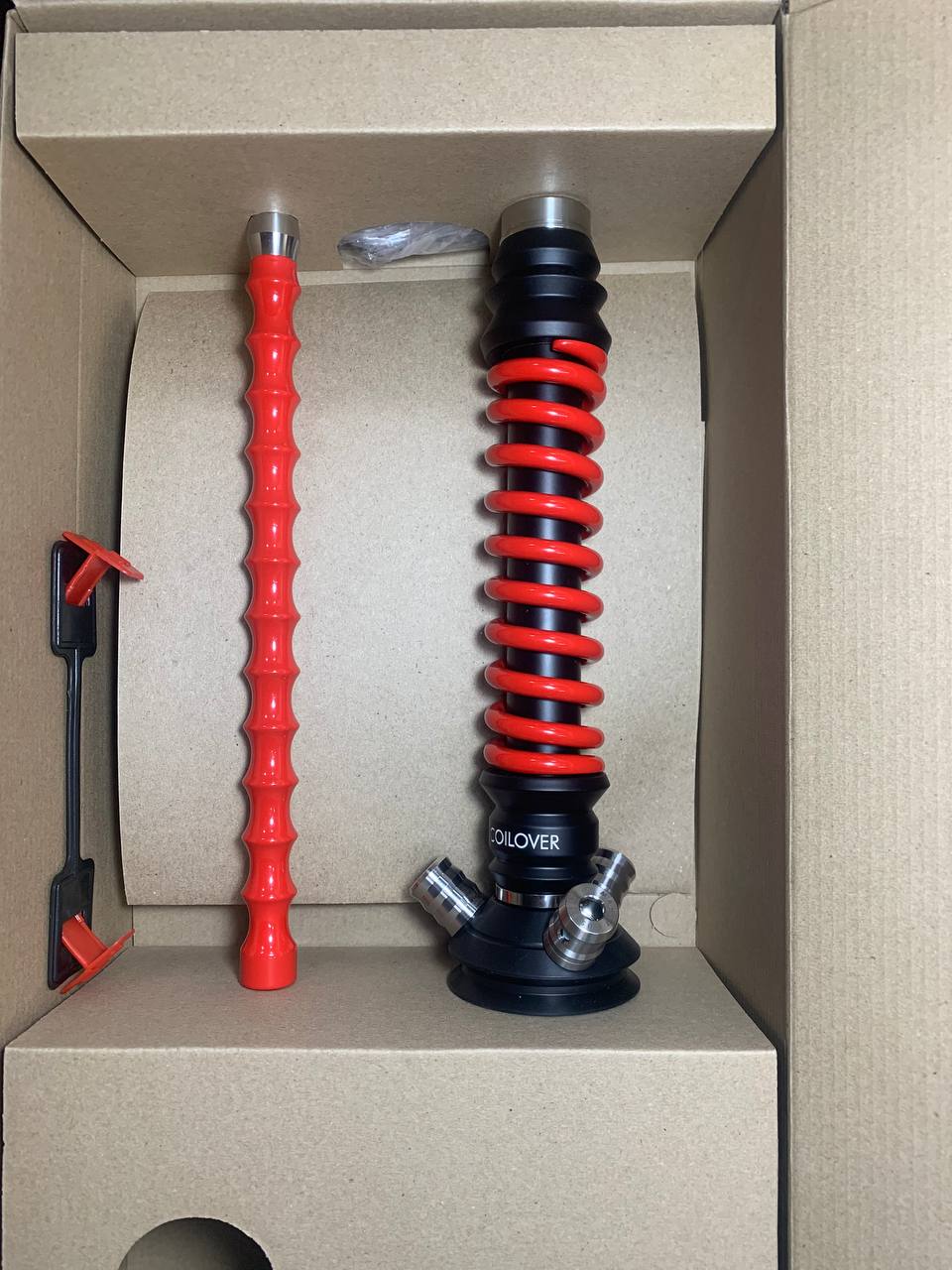 Кальян - Mamay - Coilovers Mini - ( Черная шахта - красный лак спираль ) 2.39