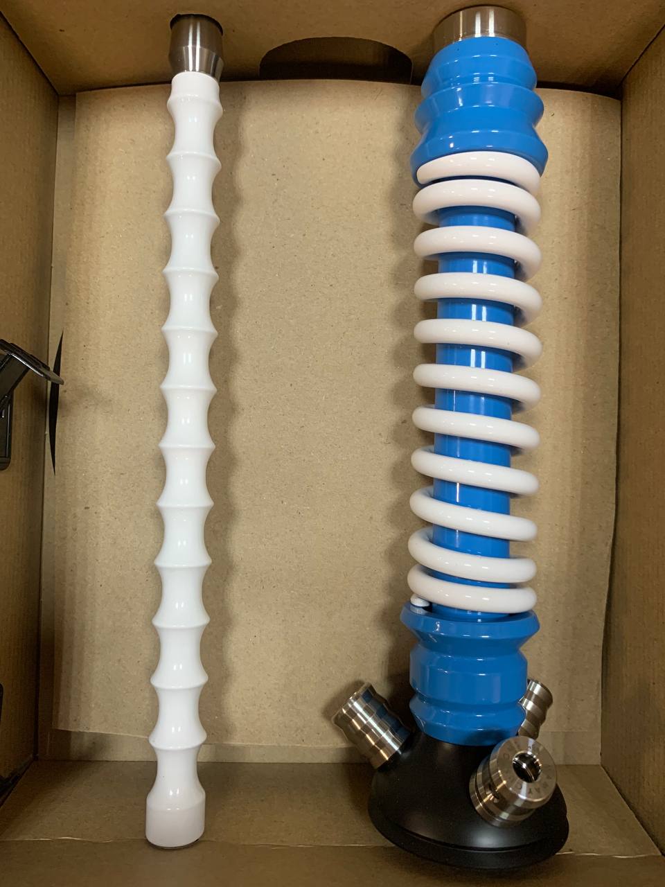 Кальян - Mamay - Coilovers Mini - ( Голубая шахта - белая спираль ) 2.20