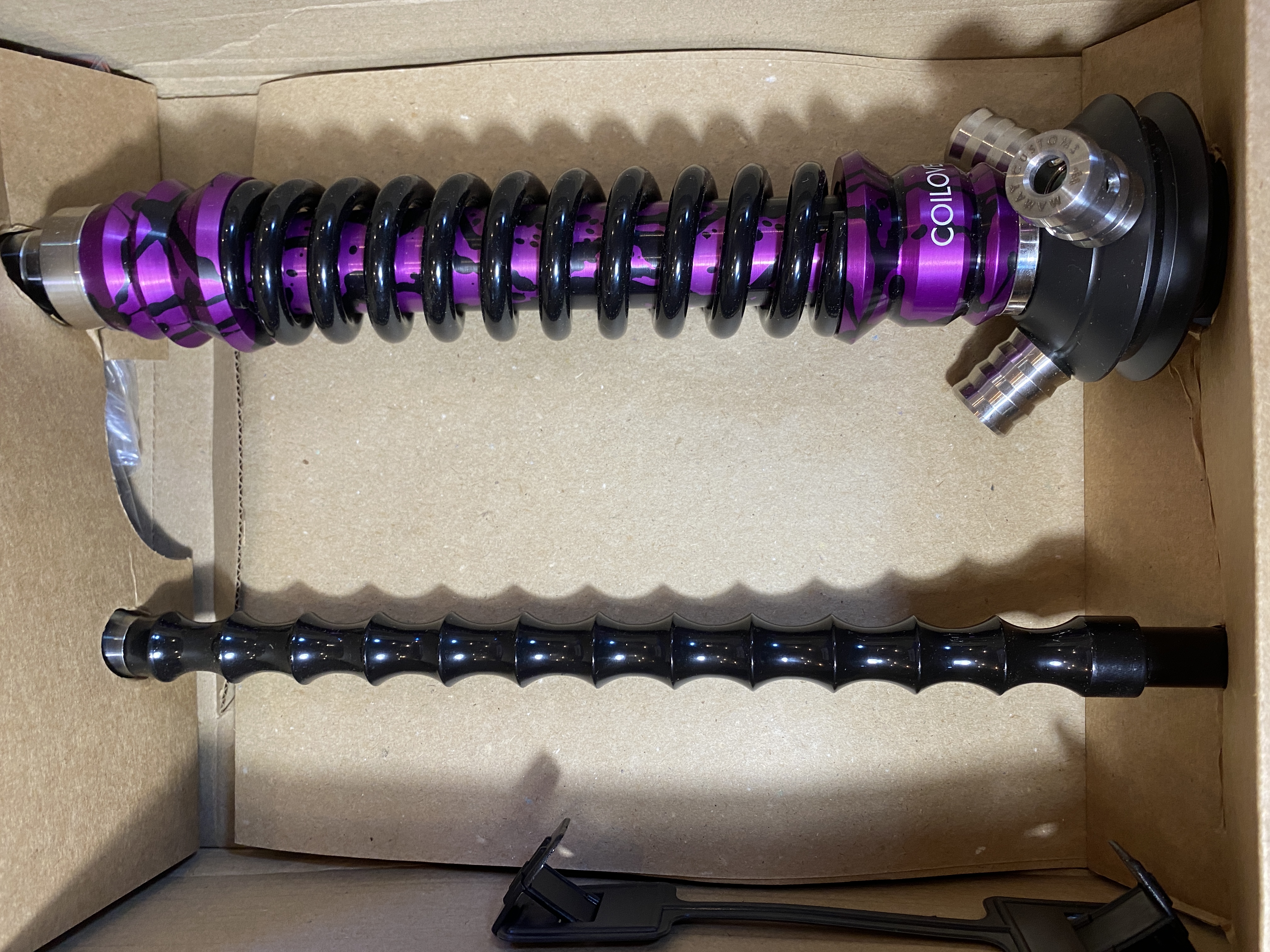 Кальян - Mamay - Coilovers Mini - ( Фиолет - Черная шахта Анодирование - черная спираль )