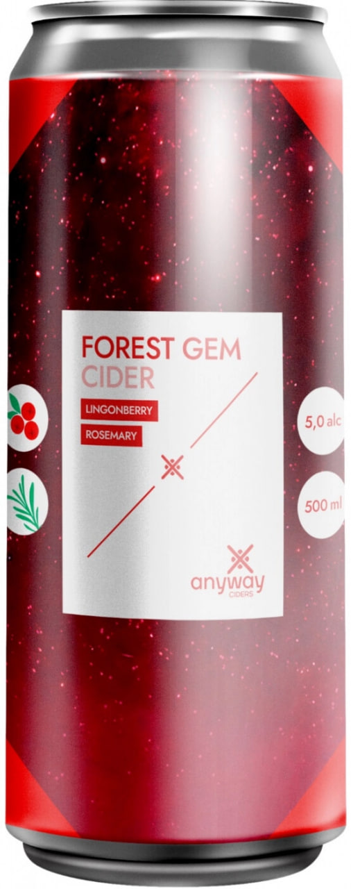 Сидр - Forest Gem - Энивей 6 (фруктовый, полусухой) - 0,5 л ЖБ