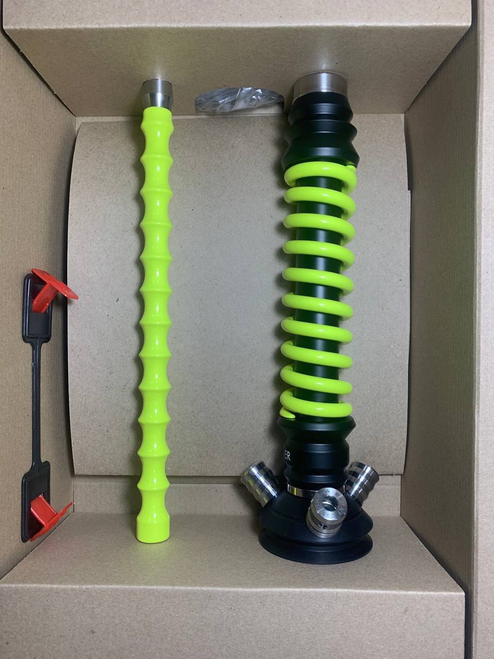 Кальян - Mamay - Coilovers Mini - ( Черная матовая шахта - желтый флюр спираль ) 2.41