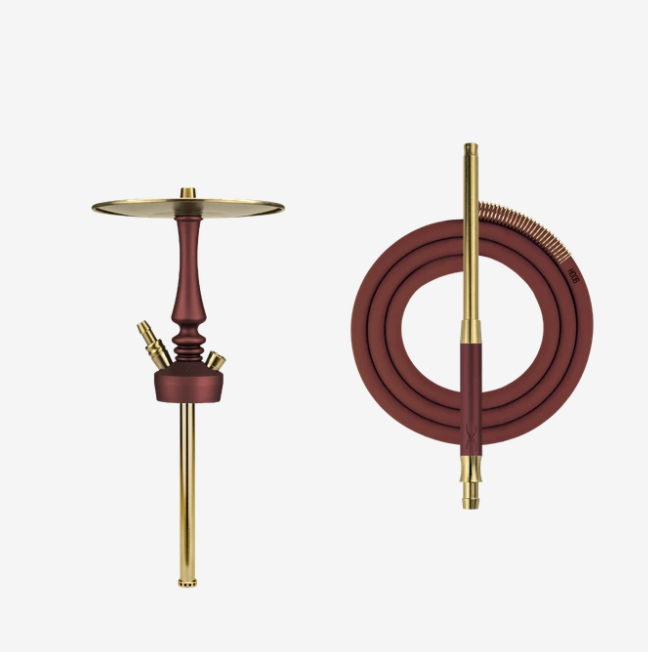 Кальян - Hoob - Mars Pro Mini - Wine Red ( Gold ) - без колбы