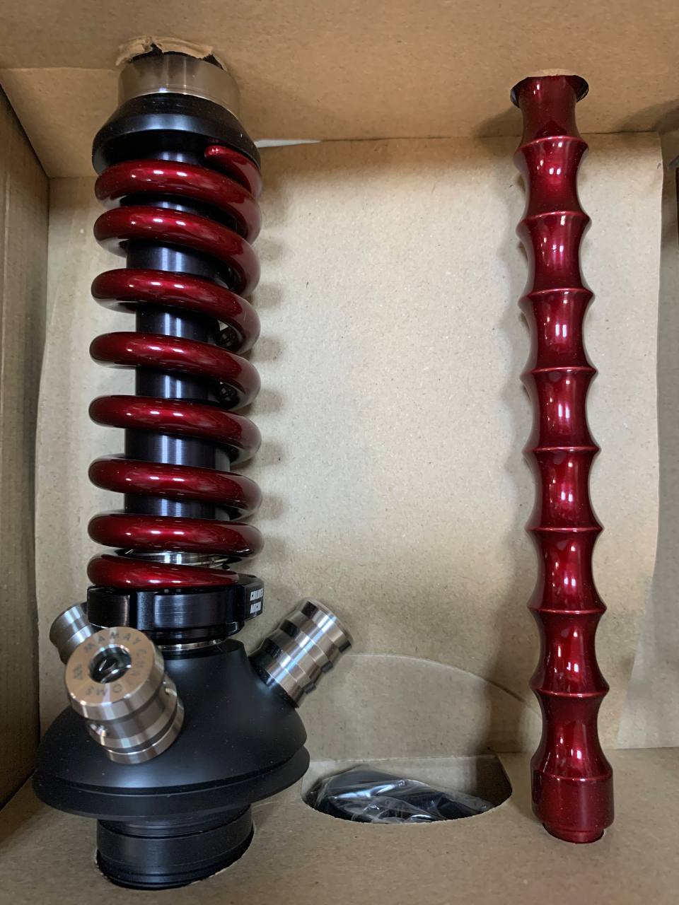 Кальян - Mamay - Coilovers Micro - ( Черная шахта - красный лак спираль ) 3.17