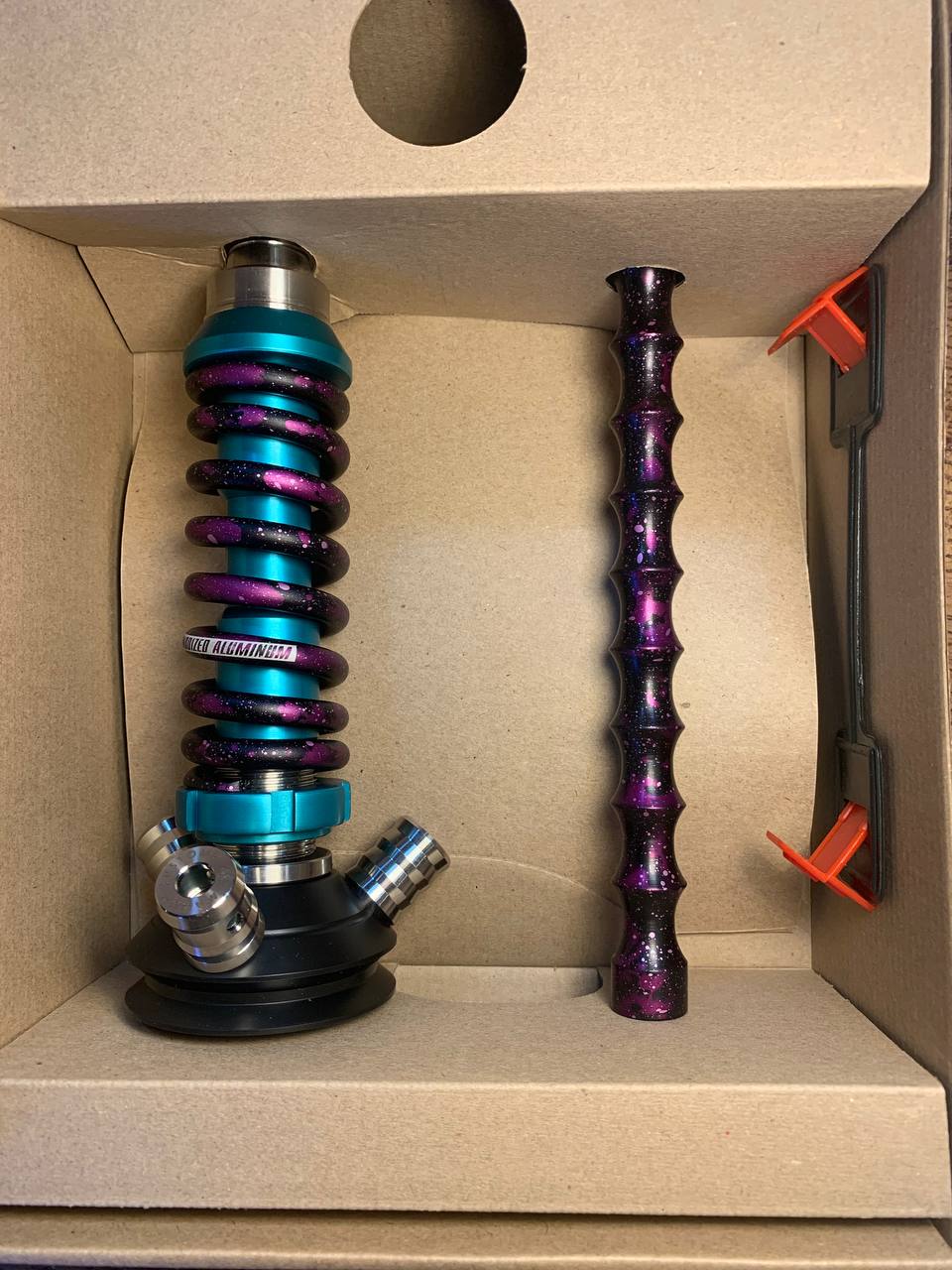 Кальян - Mamay - Coilovers Micro Анодирование - ( Морская волна шахта - пурпурный Space спираль )