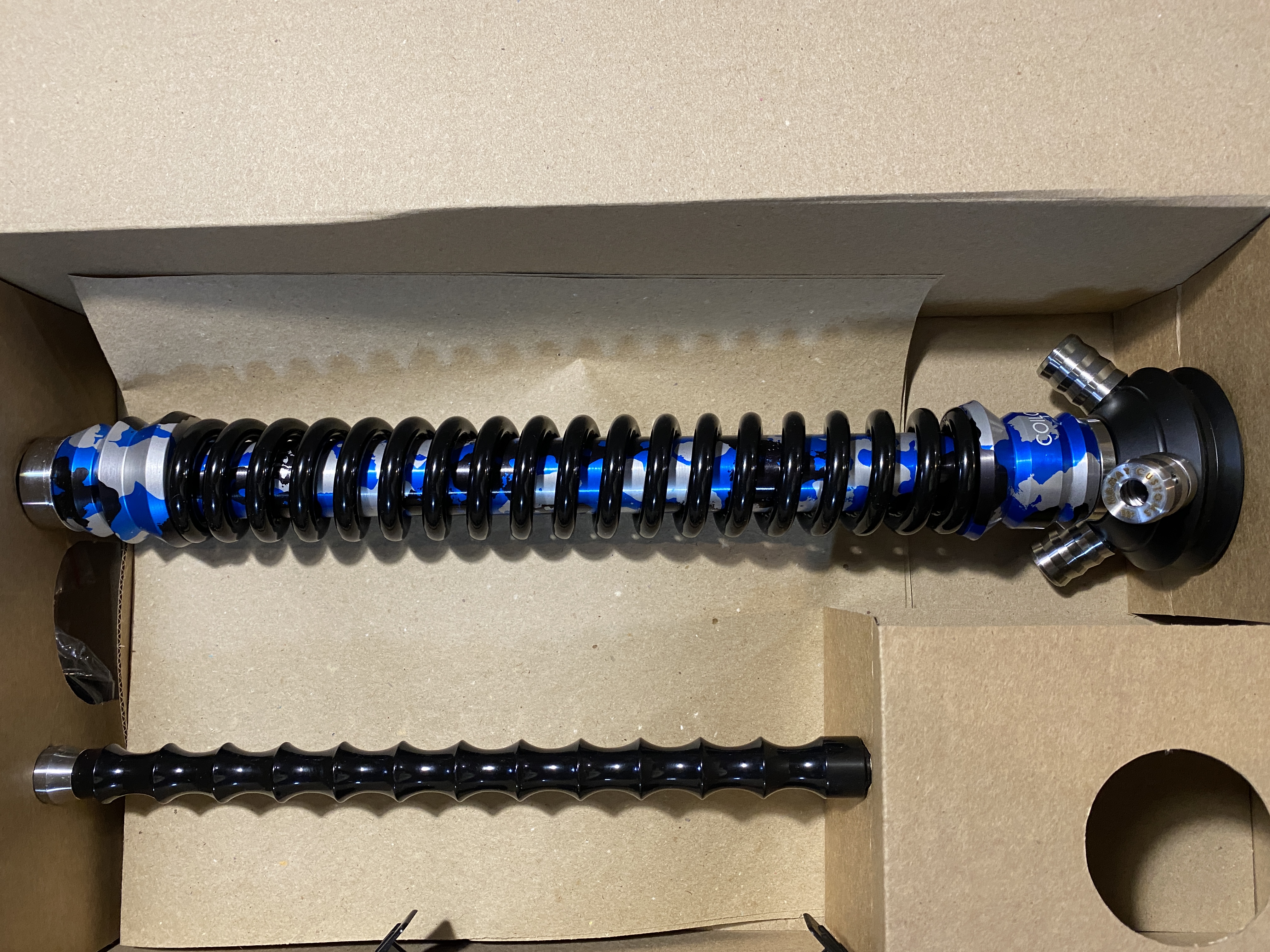 Кальян - Mamay - Coilovers - ( Голубой - Камуфляж Анодирование )