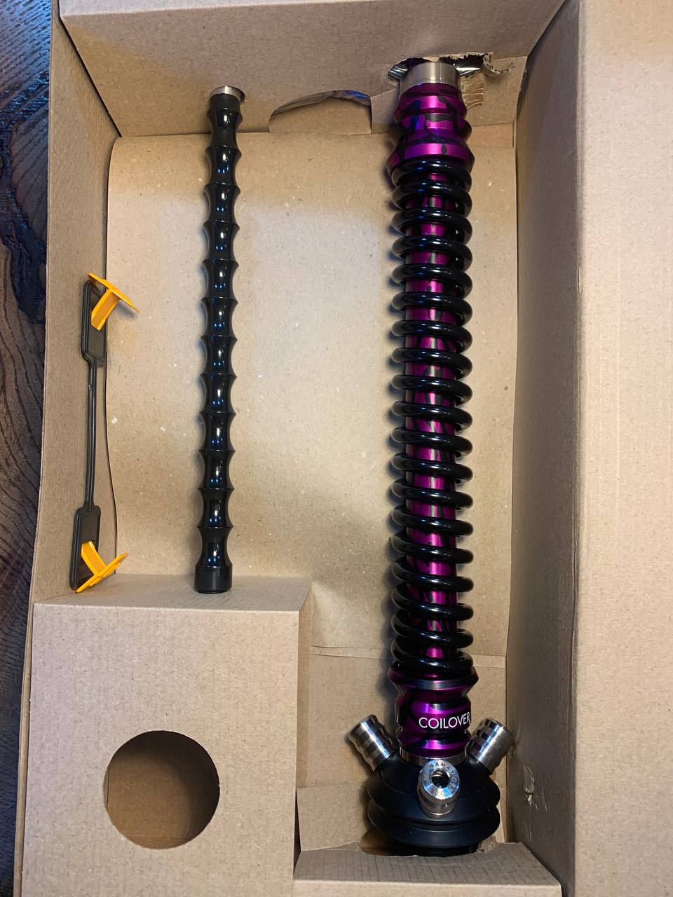 Кальян - Mamay - Coilovers - ( Фиолетовый сплэш шахта - черная спираль )