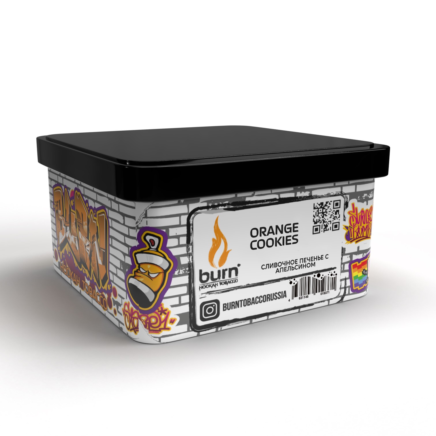 Табак для кальяна - Burn - ORANGE COOKIES - ( с ароматом ПЕЧЕНЬЕ С АПЕЛЬСИНОМ ) - 200 г