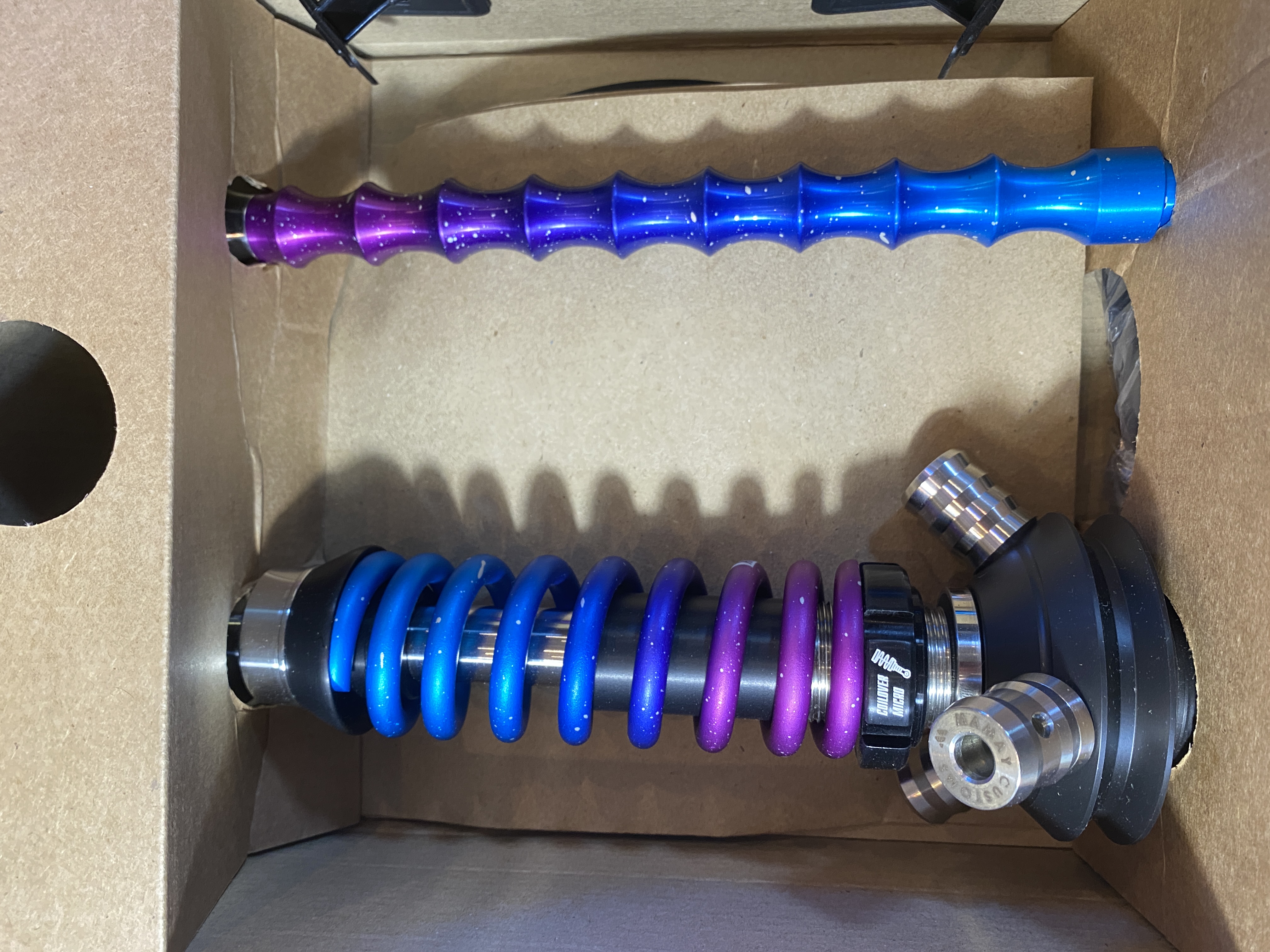 Кальян - Mamay - Coilovers Micro Анодирование - ( Черная шахта - космос спираль )