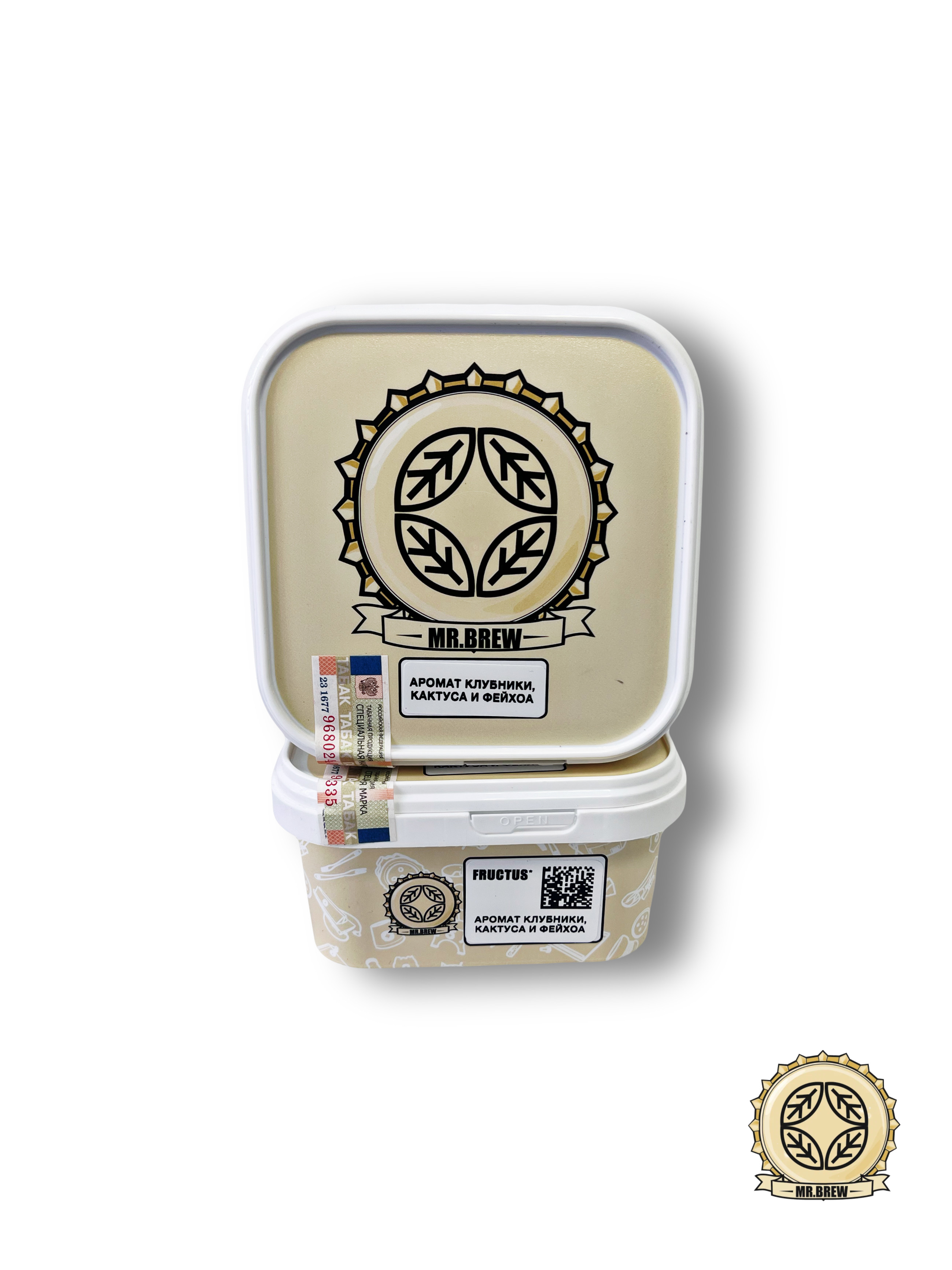 Табак для кальяна - MR. Brew - FRUCTUS - ( с ароматом КЛУБНИКА ФЕЙХОА КАКТУС ) - 200 г
