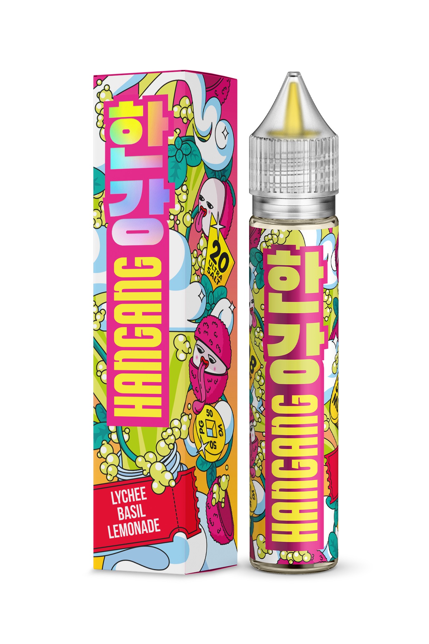 Жидкость - Hotspot Hangang - Salt 18 - Lemonade Lychee Basil - 30 ml