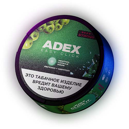 Жевательный табак - ADEX - Click Strong - Apple + mentol - 10 г