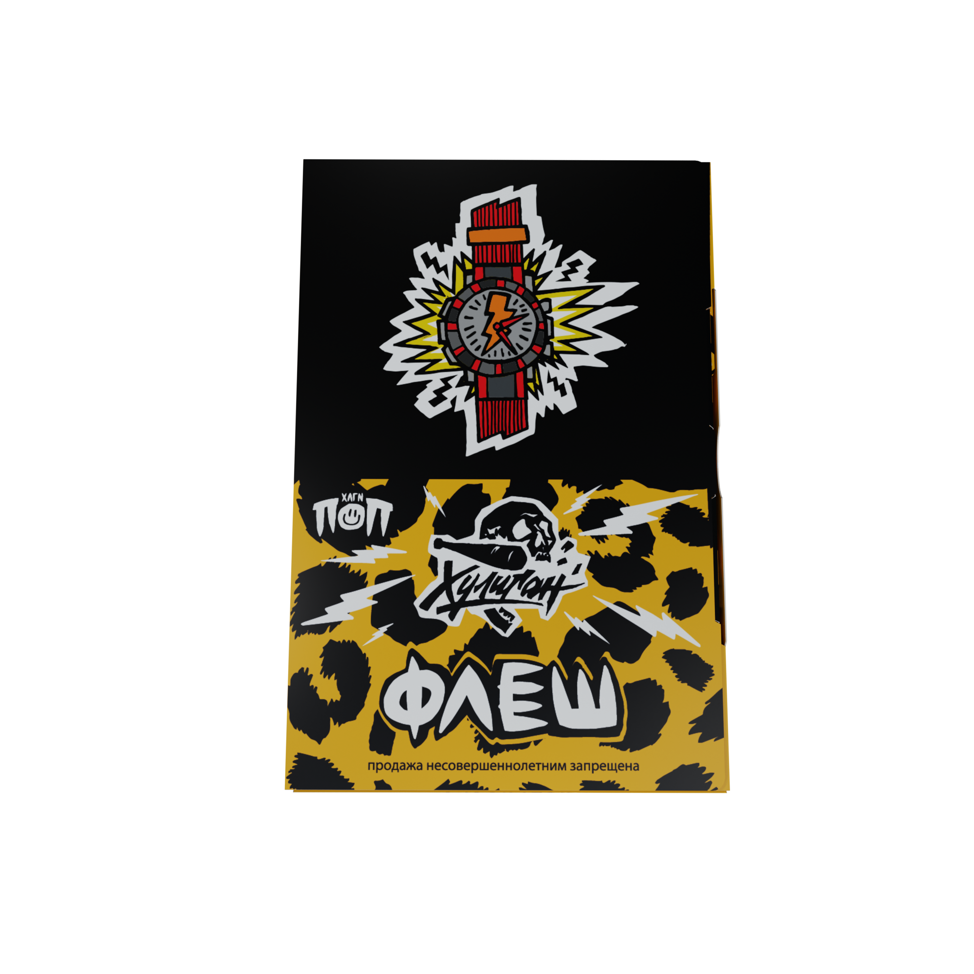 Табак для кальяна - Хулиган поп - Флеш ( с ароматом медовая малина ) - 25 г