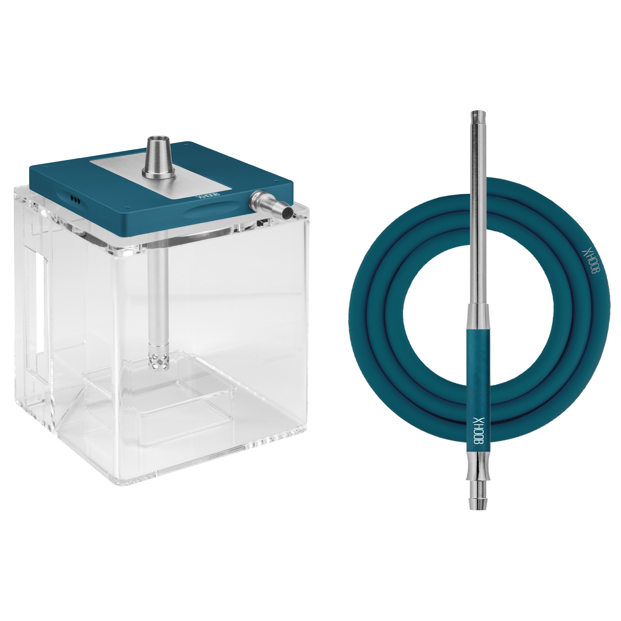 Кальян - Hoob - Atom - Marine Blue ( Stanles Steel ) (box)