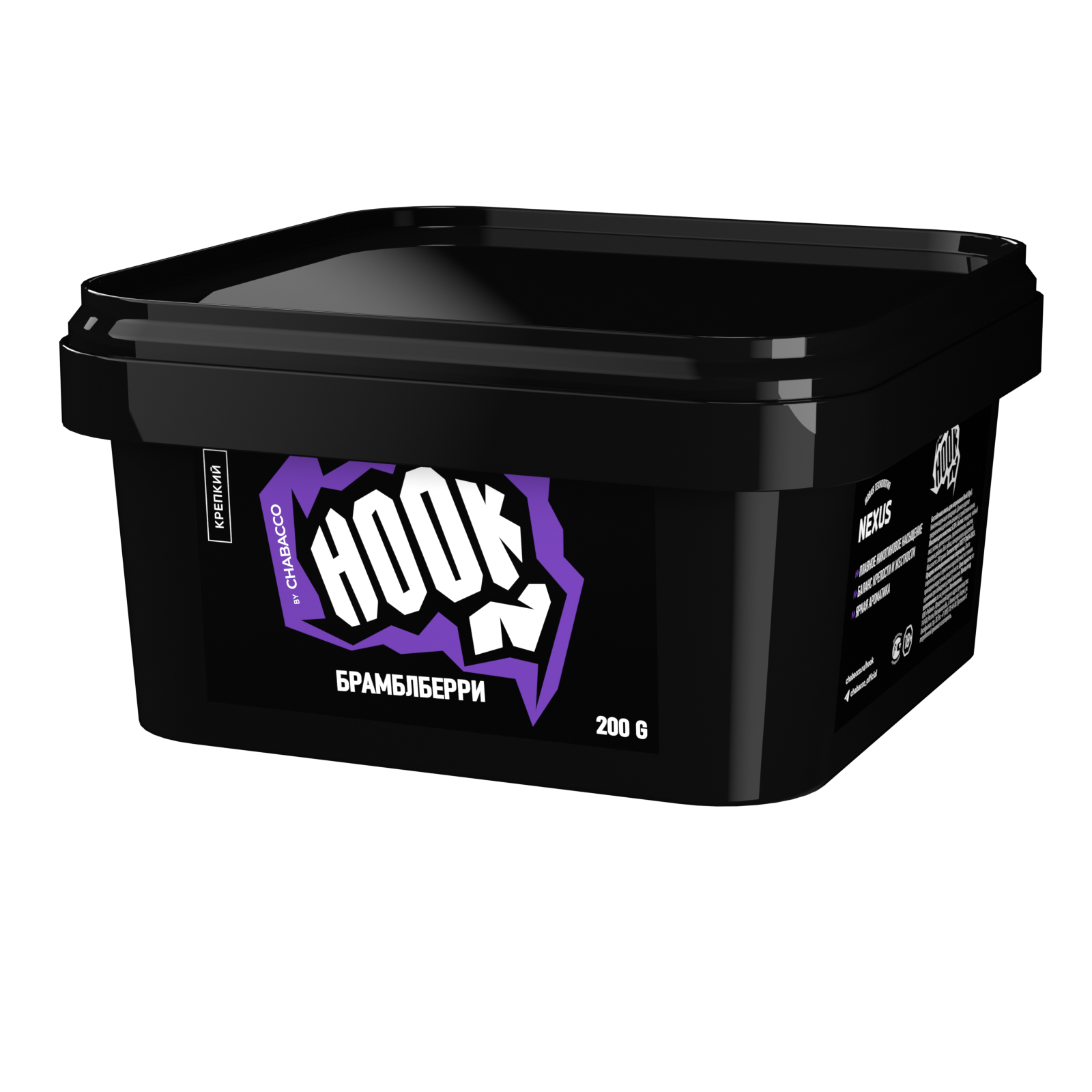 New - Бестабачная смесь для кальяна - HOOK - ( с ароматом БРАМБЛБЕРРИ ) - 200 г