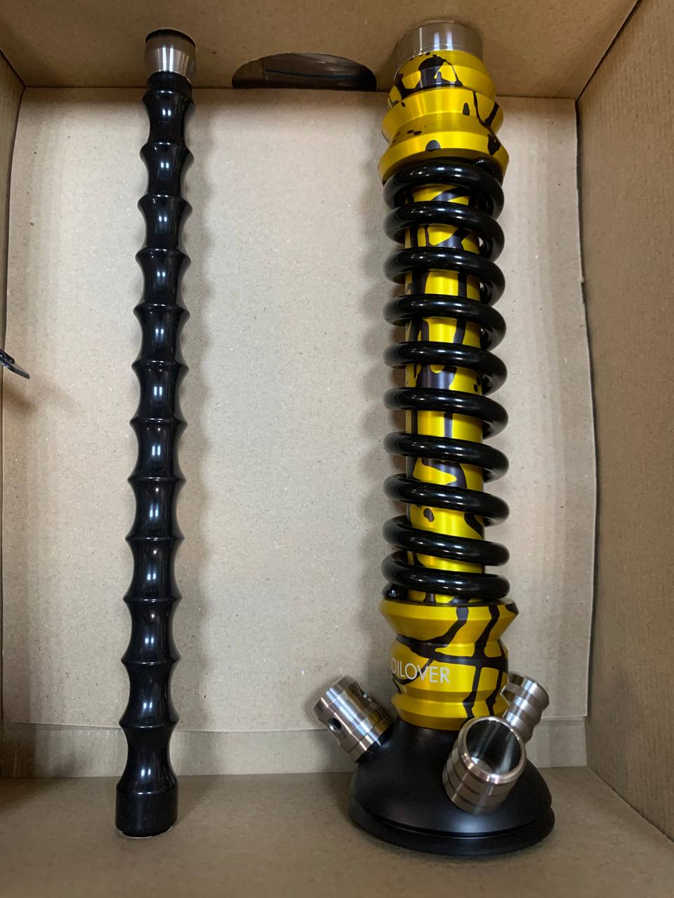 Кальян - Mamay - Coilovers Mini ANOD - ( Золотой Сплеш шахта - Черная спираль ) - 6.7