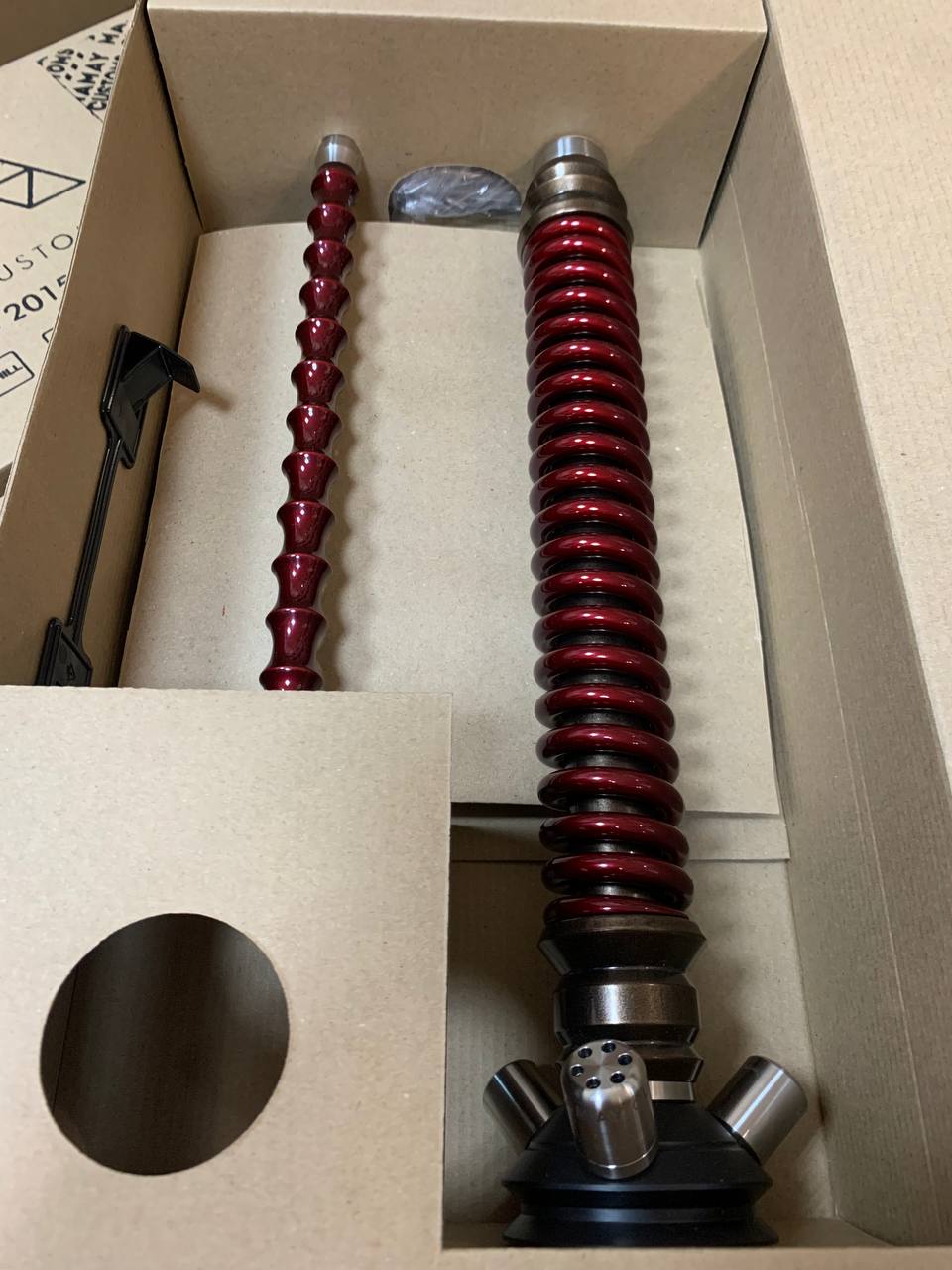 Кальян - Mamay - Coilovers - ( Бронза шахта - Красный Лак спираль )