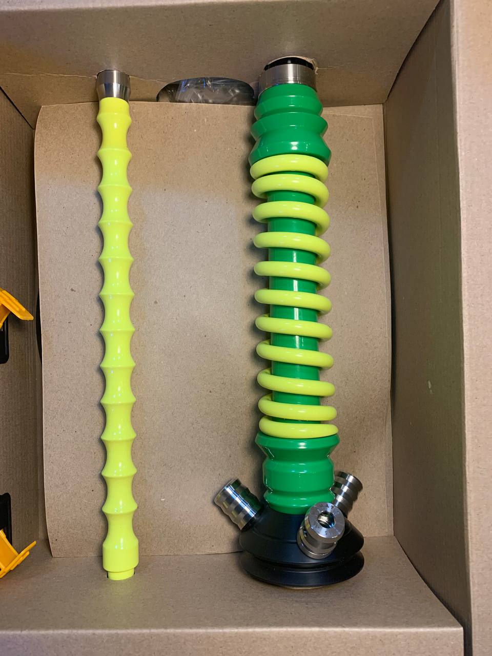 Кальян - Mamay - Coilovers Mini - ( Салатовая шахта - желтая флуоресцентная спираль )