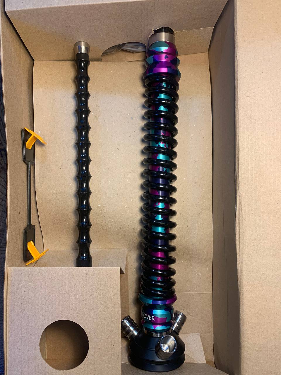 Кальян - Mamay - Coilovers - ( Фиолетовый камуфляж шахта - черная спираль )