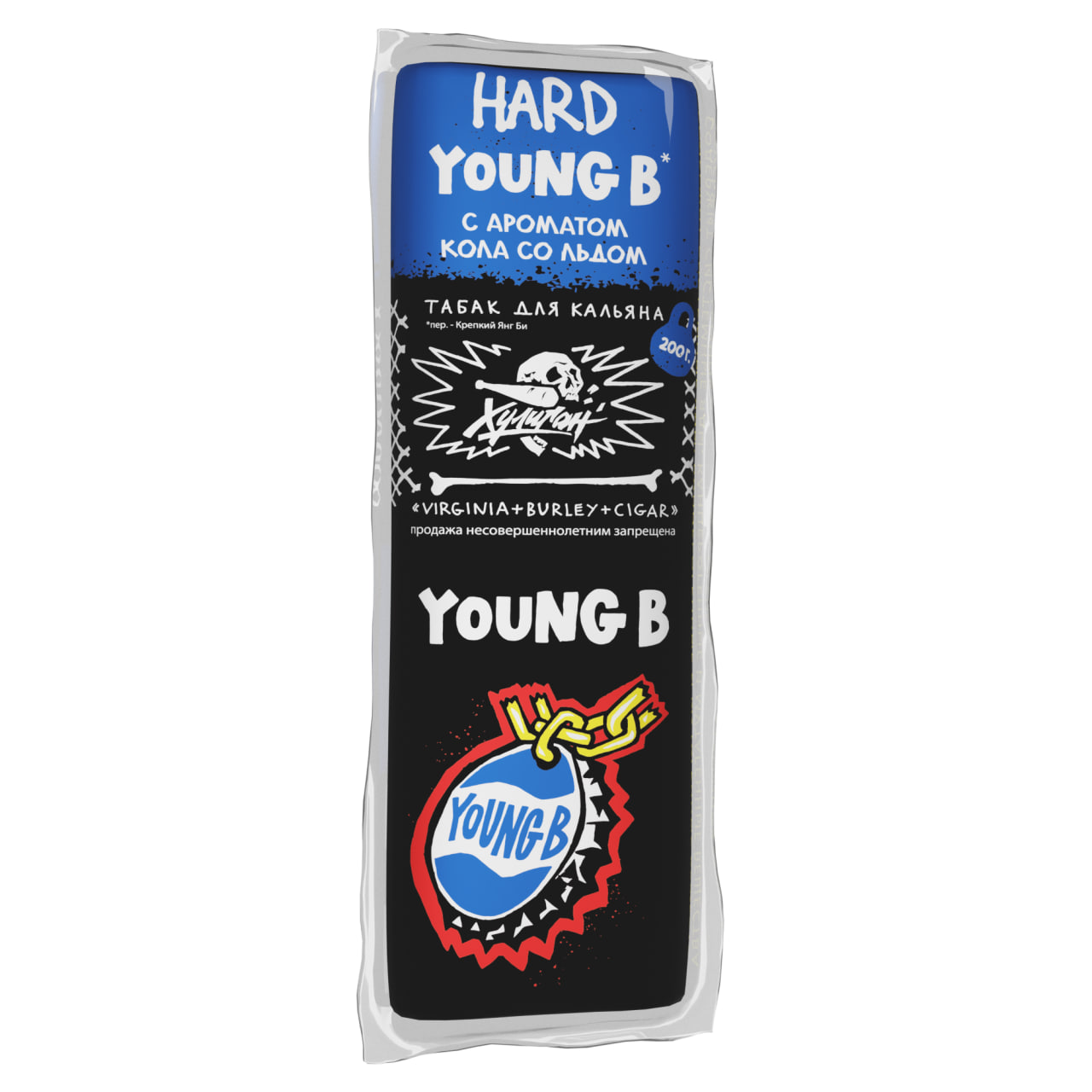 Табак для кальяна - Хулиган HARD - YOUNG B ( с ароматом холодная кола ) - 200 г