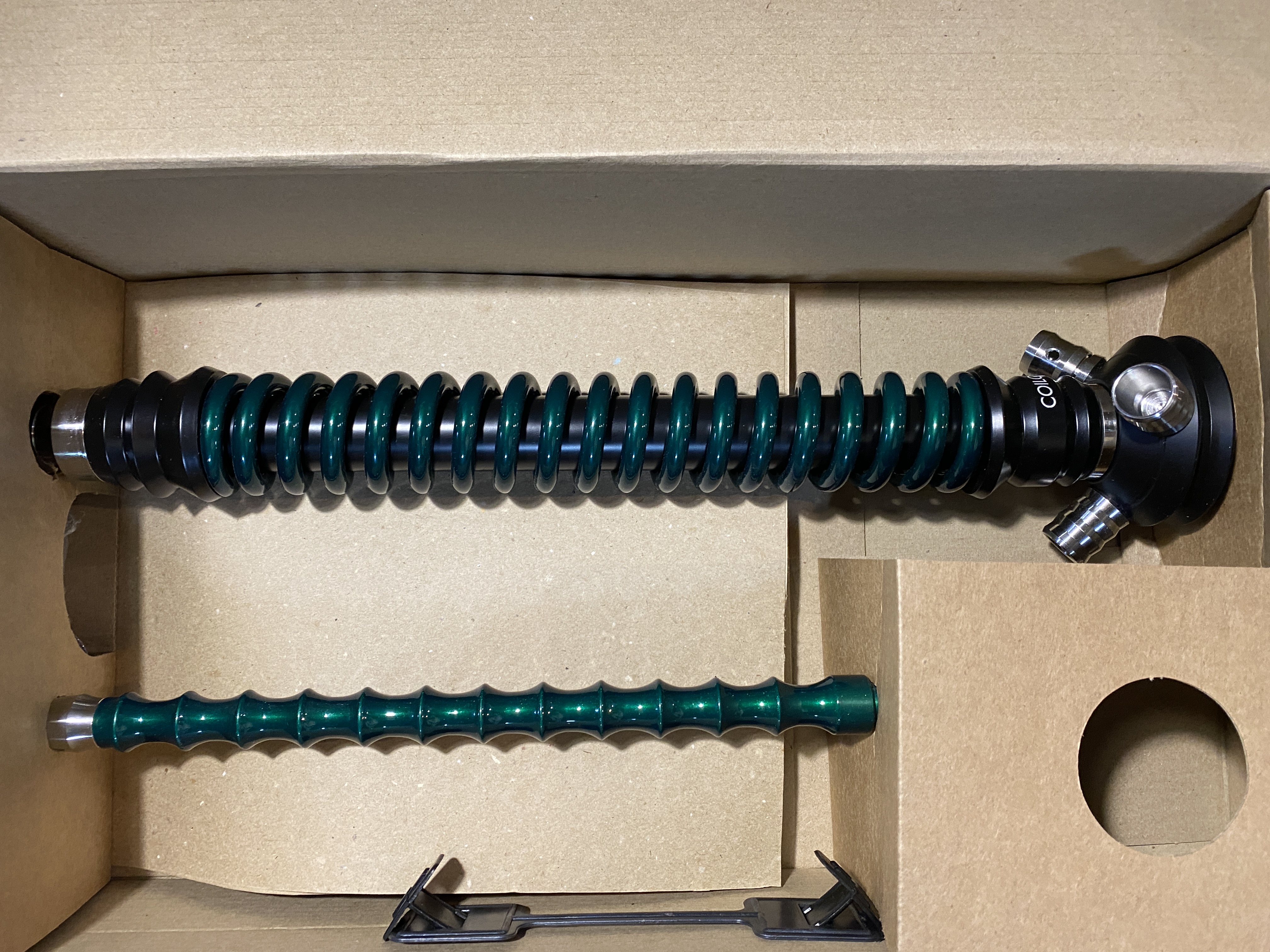 Кальян - Mamay - Coilovers - ( Черно - Зеленый Лак )