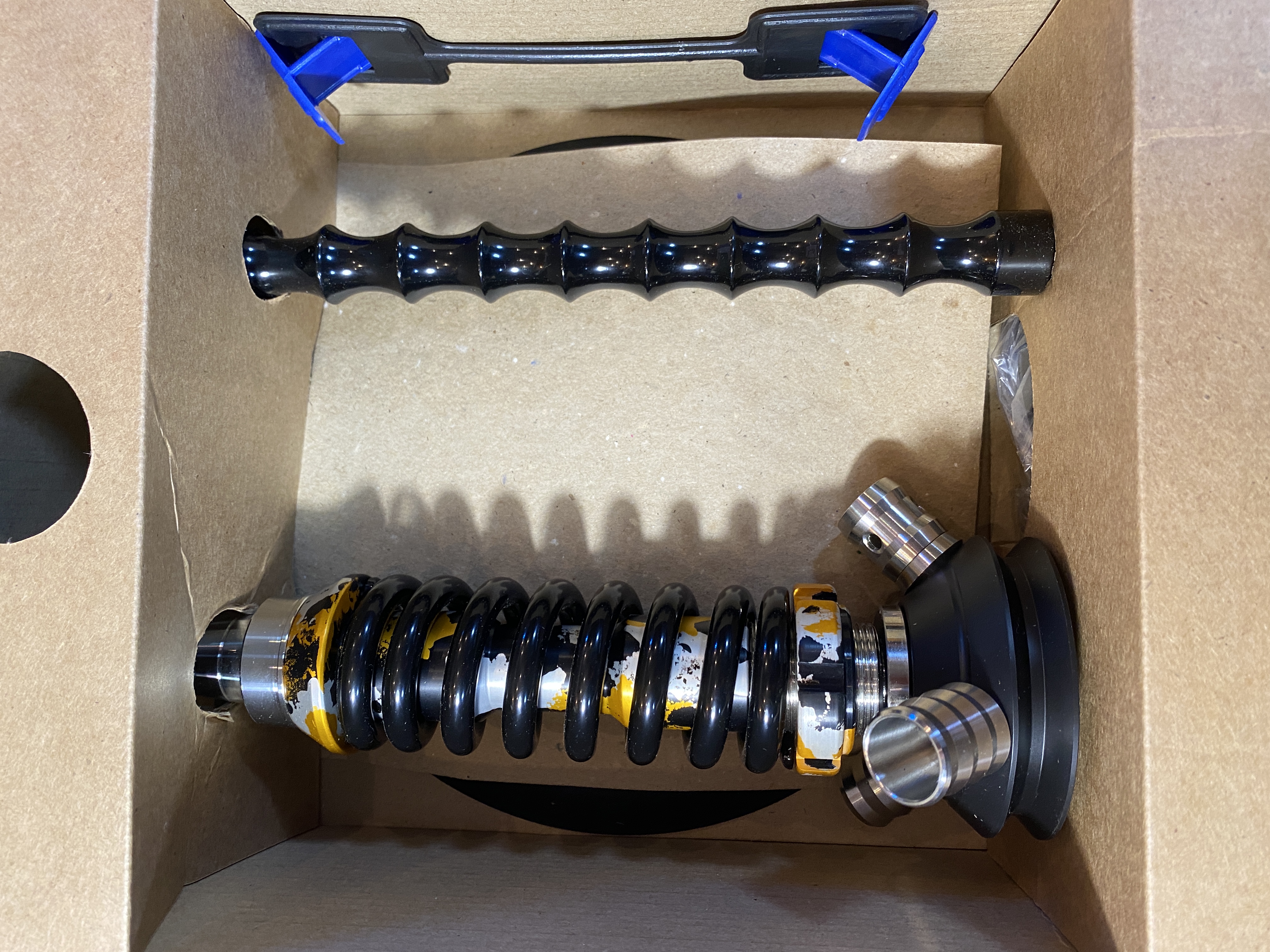 Кальян - Mamay - Coilovers Micro Анодирование - ( Черно серебро оранж шахта - черная спираль )