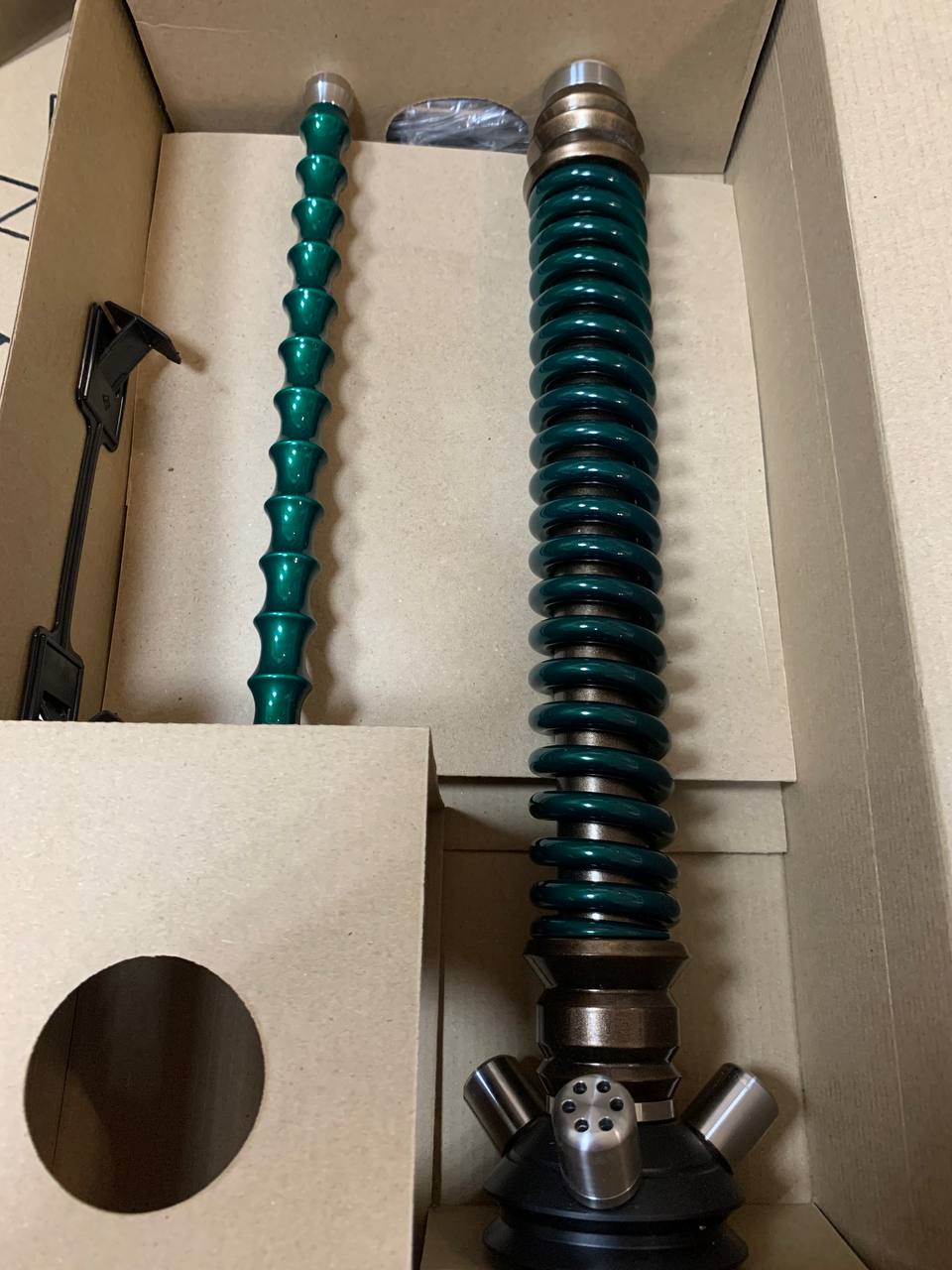 Кальян - Mamay - Coilovers - ( Бронза шахта - Зеленый лак спираль ) - 1.14