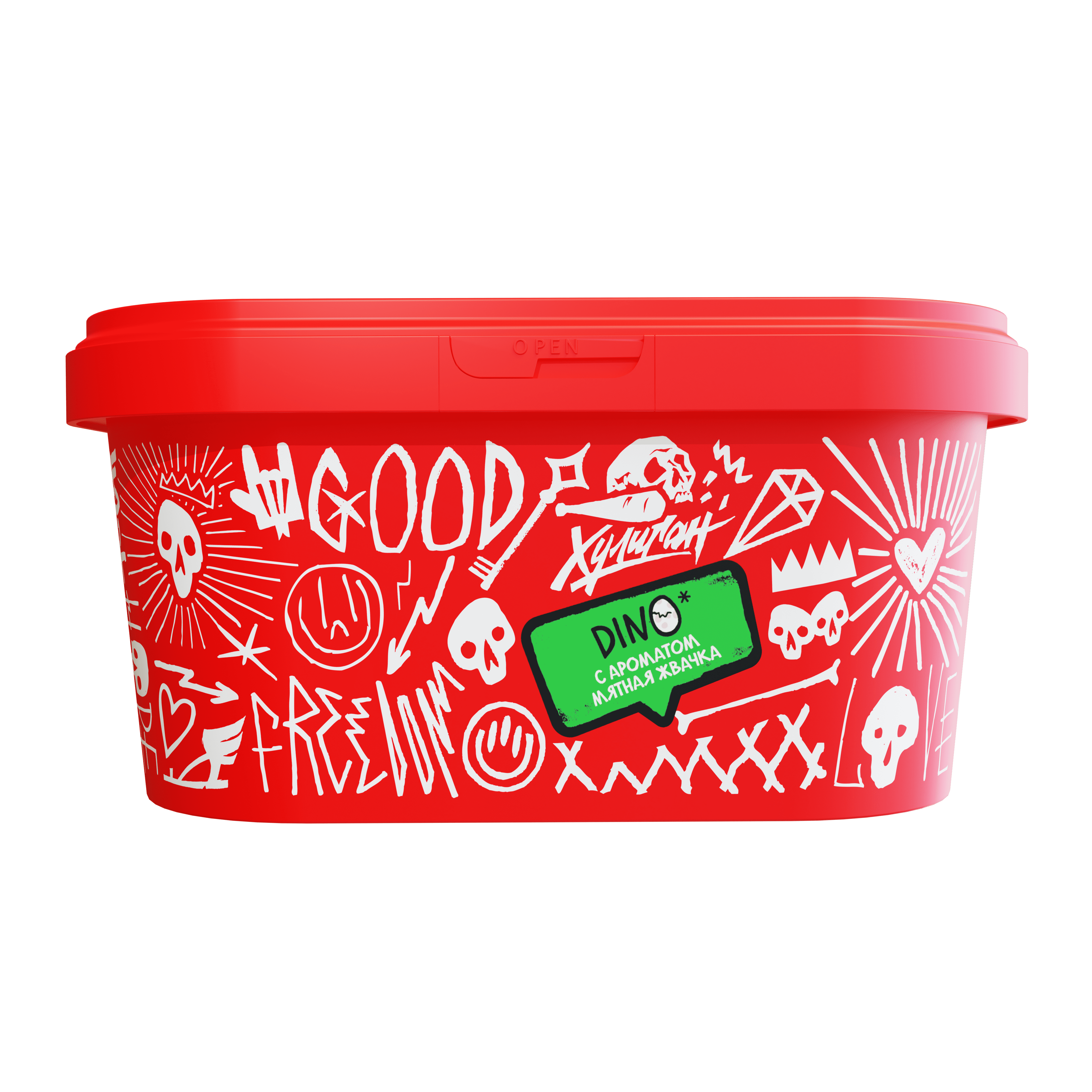 Табак для кальяна - Хулиган - DINO ( с ароматом мятной жвачки ) - 200 г