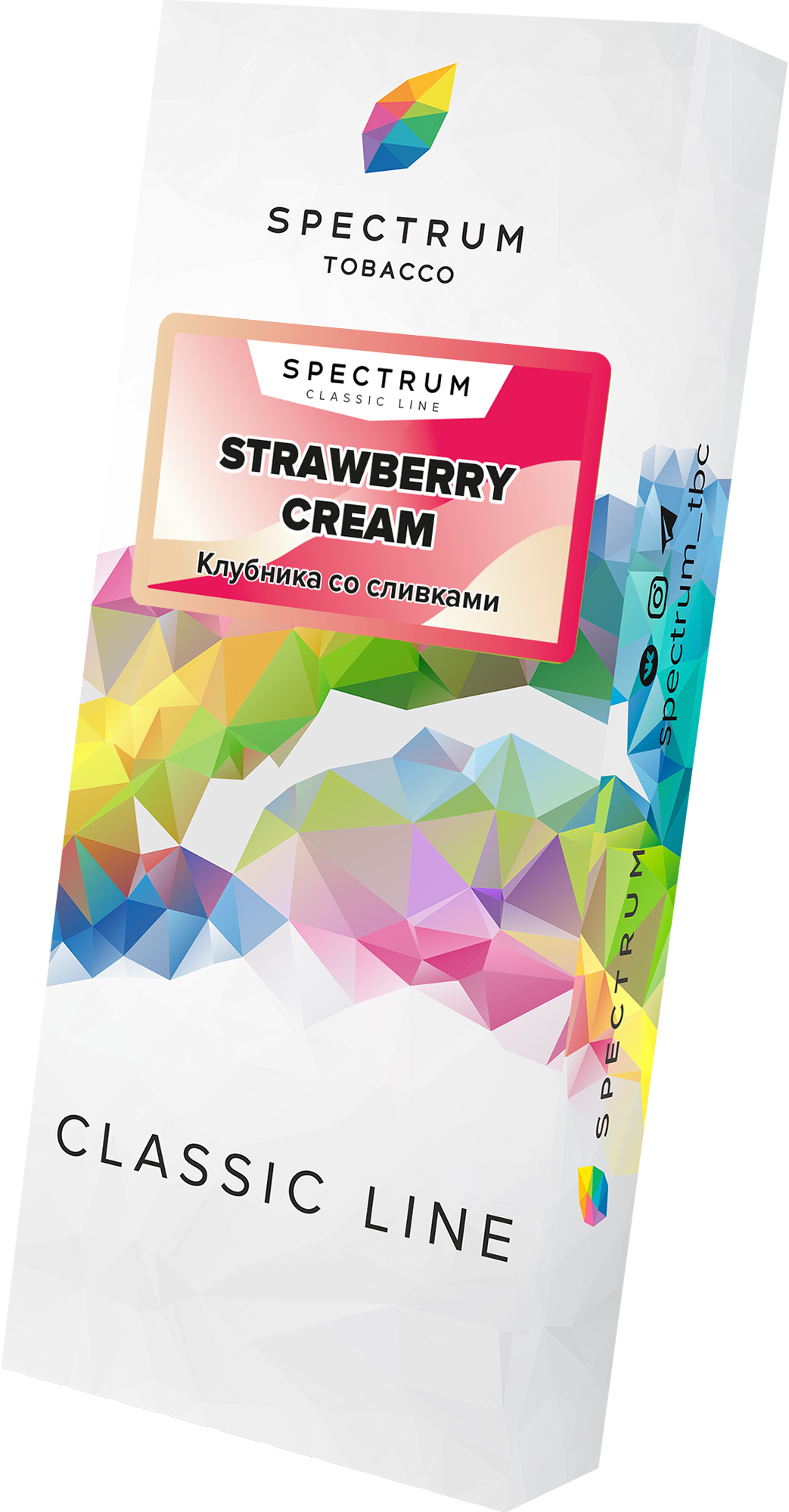 Табак для кальяна - Spectrum - Strawberry Cream - ( с ароматом клубника со сливками ) - 100 г