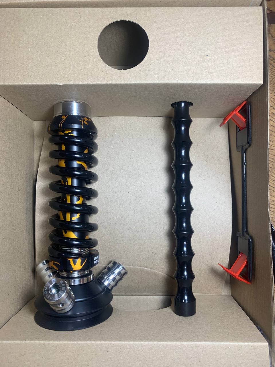 Кальян - Mamay - Coilovers Micro - ( Золотой сплэш шахта - черная спираль )