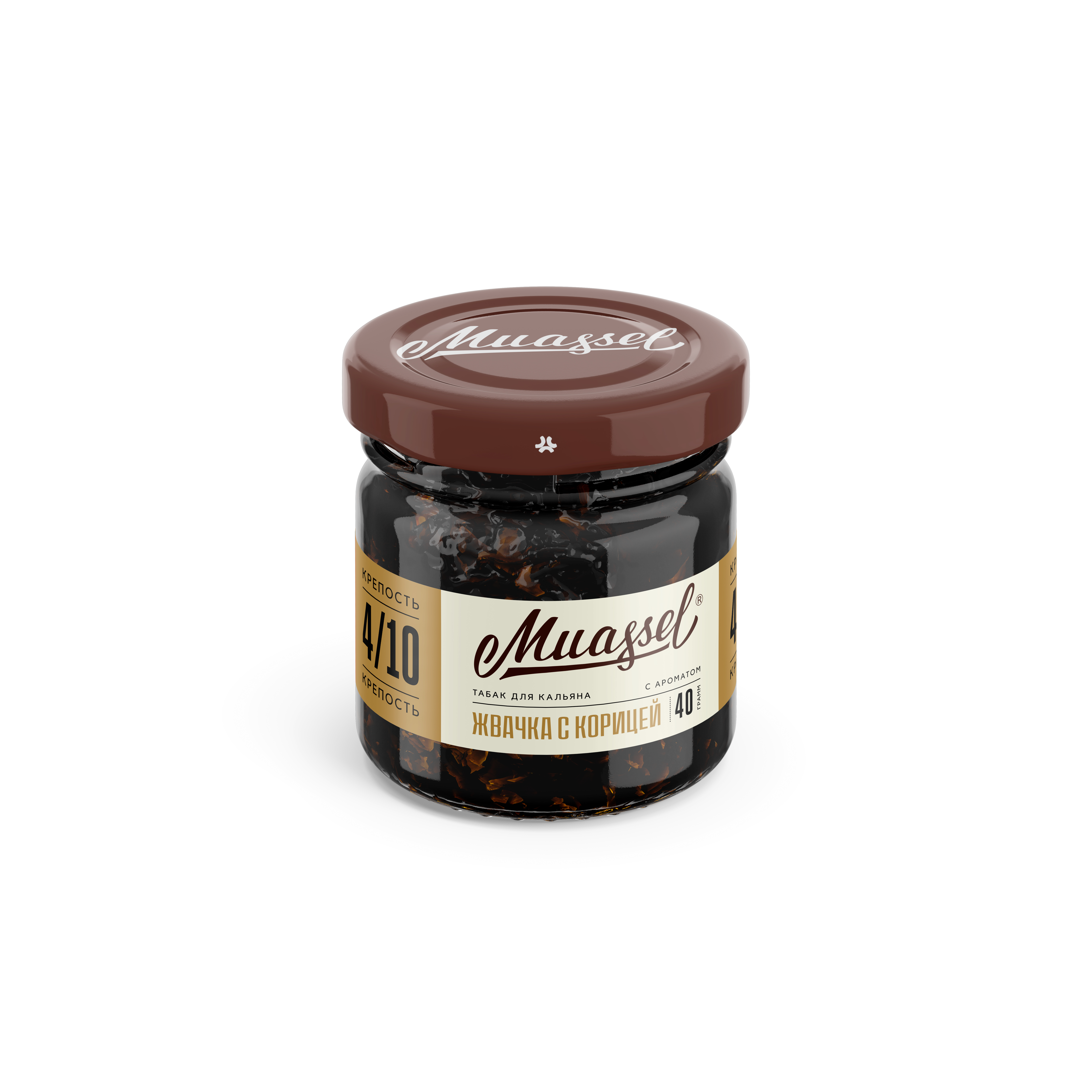 Табак для кальяна - Muassel medium 4/10 - Жвачка с корицей ( с ароматом жвачка с корицей ) - 40 г